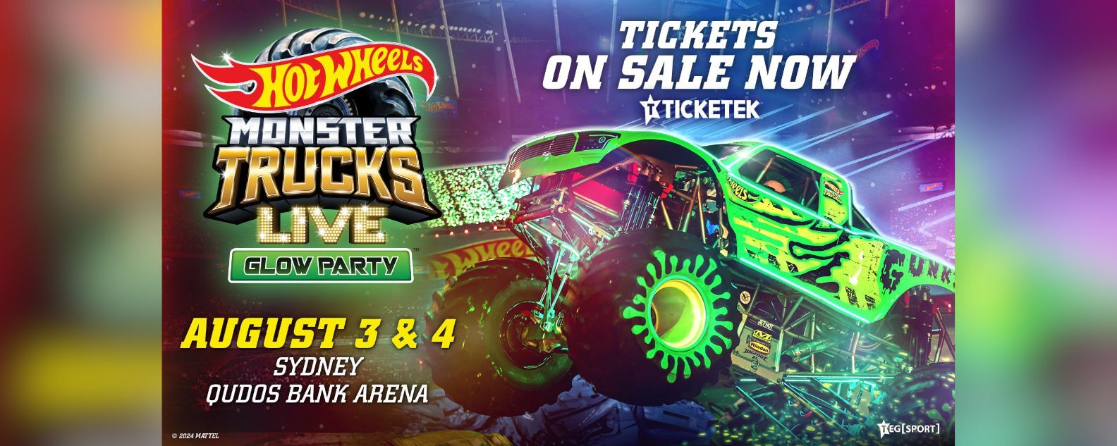 Hot Wheels Monster Trucks Live™ Glow Party™ 2024