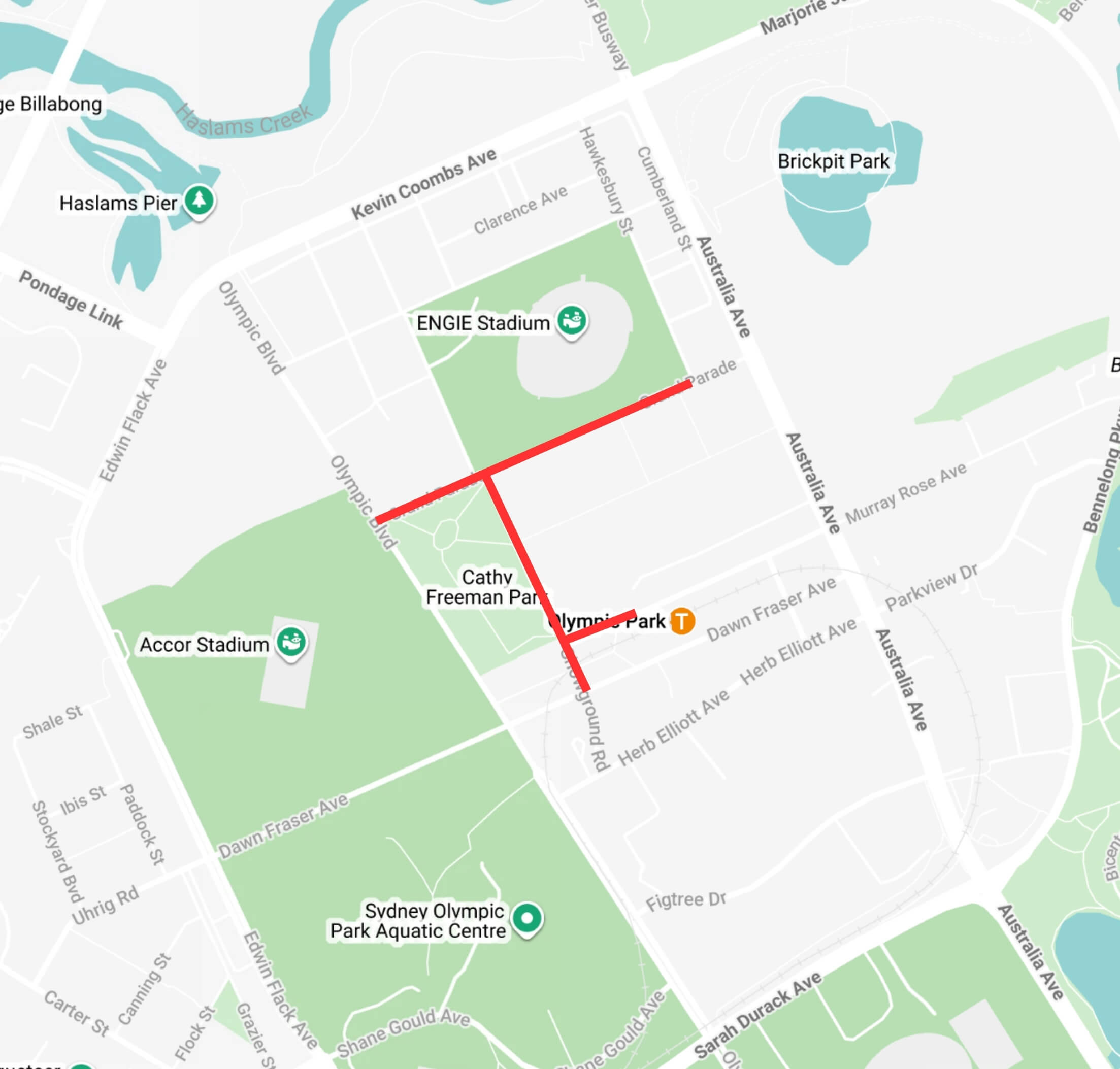 Road closure map