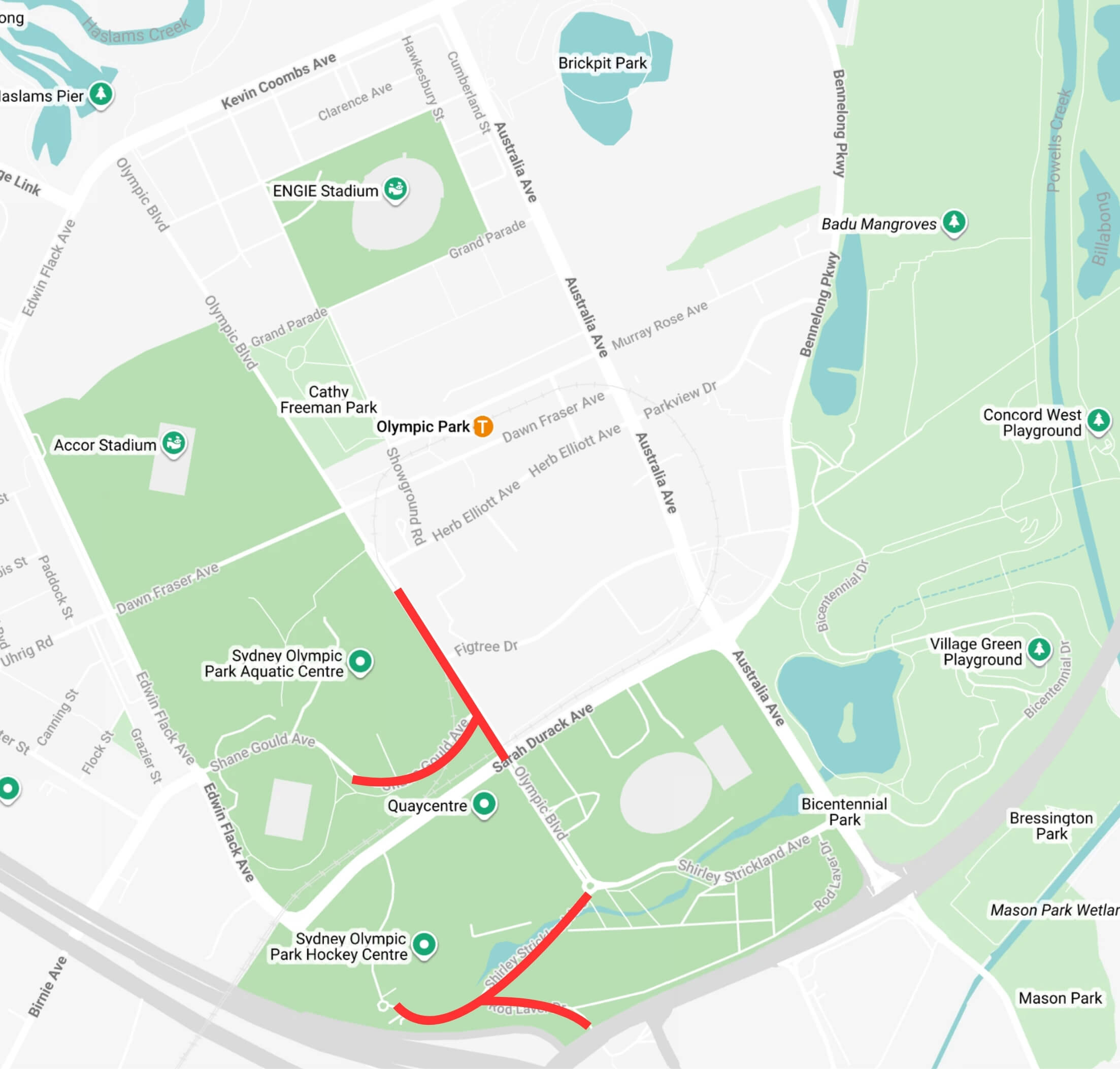 Road closure map