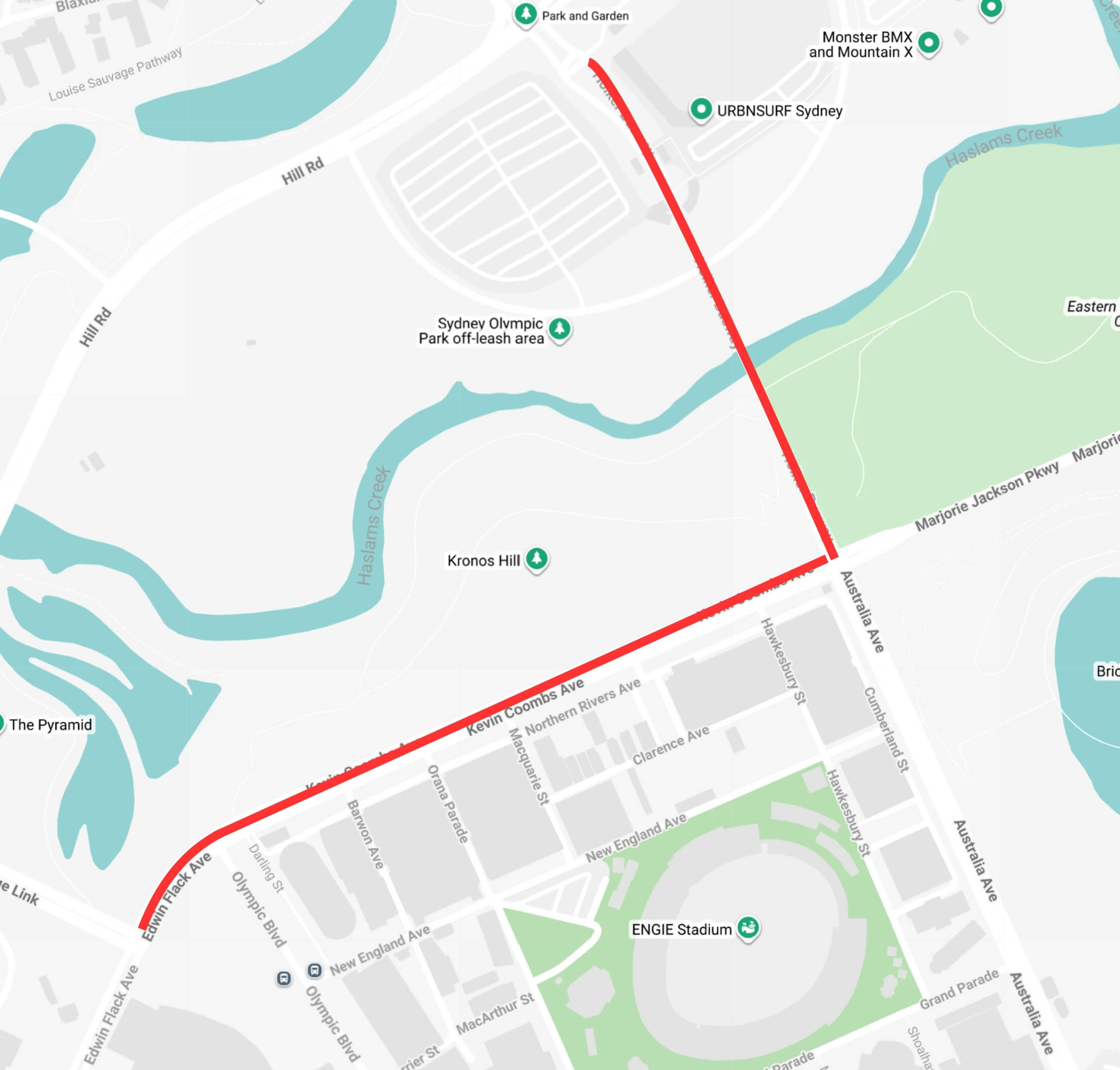 Road closure map